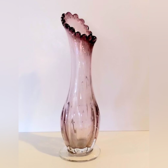 Vintafe Amethyst Blown Glass Vase - Picture 2 of 8